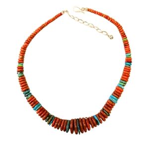 Jay King Sterling Silver Coral & Turquoise Necklace